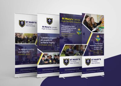 SET OF PULLUP ROLLER BANNERS